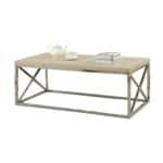 Modern Coffee Table with Wood Top and Metal X-Legs 4 Modern Coffee Table with Wood Top and Metal X-Legs