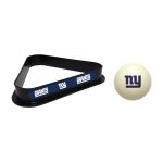 NY Giants Billiards Cue Ball and Triangle Rack Set