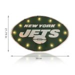 NY Jets Recycled Metal Lighted NFL Logo Sign