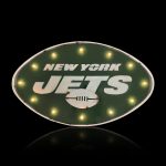 NY Jets Recycled Metal Lighted NFL Logo Sign