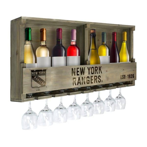 NY Rangers Reclaimed Wood Bar Shelf 2