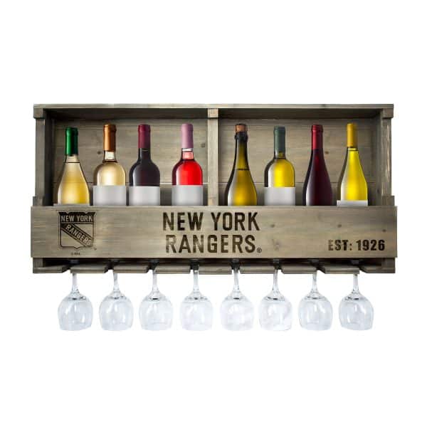 NY Rangers Reclaimed Wood Bar Shelf 3