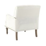Naida Ivory Tufted Nailhead Accent Armchair 8 Naida Ivory Tufted Nailhead Accent Armchair