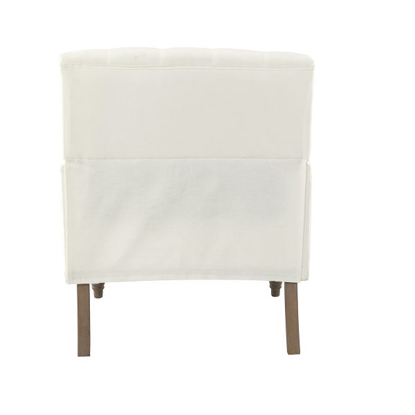 Naida Ivory Tufted Nailhead Accent Armchair 3