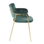 Napoli Gold and Emerald Green Velvet Contemporary Chairs (Set of 2) 16 Napoli Gold and Emerald Green Velvet Contemporary Chairs (Set of 2)