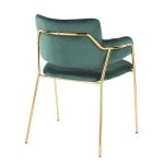 Napoli Gold and Emerald Green Velvet Contemporary Chairs (Set of 2) 17 Napoli Gold and Emerald Green Velvet Contemporary Chairs (Set of 2)