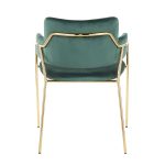 Napoli Gold and Emerald Green Velvet Contemporary Chairs (Set of 2) 18 Napoli Gold and Emerald Green Velvet Contemporary Chairs (Set of 2)