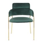 Napoli Gold and Emerald Green Velvet Contemporary Chairs (Set of 2) 19 Napoli Gold and Emerald Green Velvet Contemporary Chairs (Set of 2)