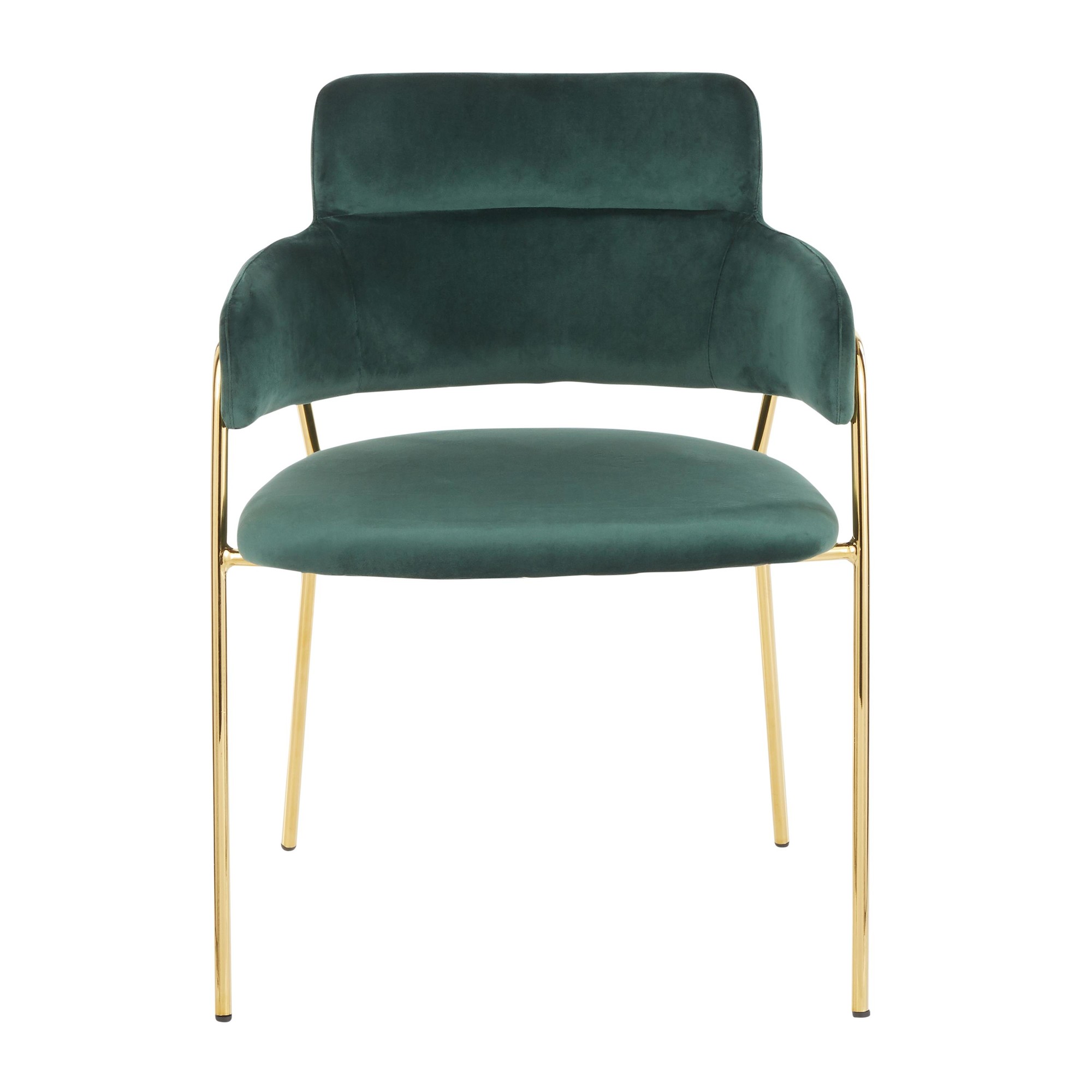 Napoli Gold and Emerald Green Velvet Contemporary Chairs (Set of 2) 8 Napoli Gold and Emerald Green Velvet Contemporary Chairs (Set of 2) - Image 8