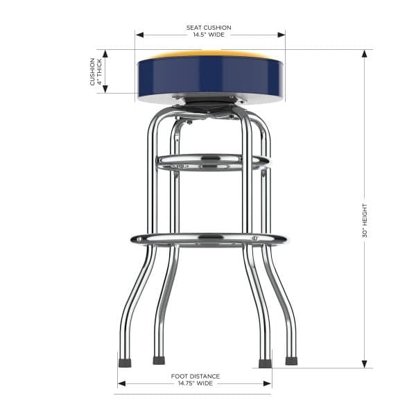 Nashville Predators Chrome Bar Stool 3