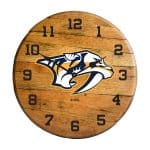 Nashville Predators Oak Barrel Clock 6 Nashville Predators Oak Barrel Clock