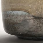 Nasser I Short Blue/Gold/Chrome Urn Style Glass Vase