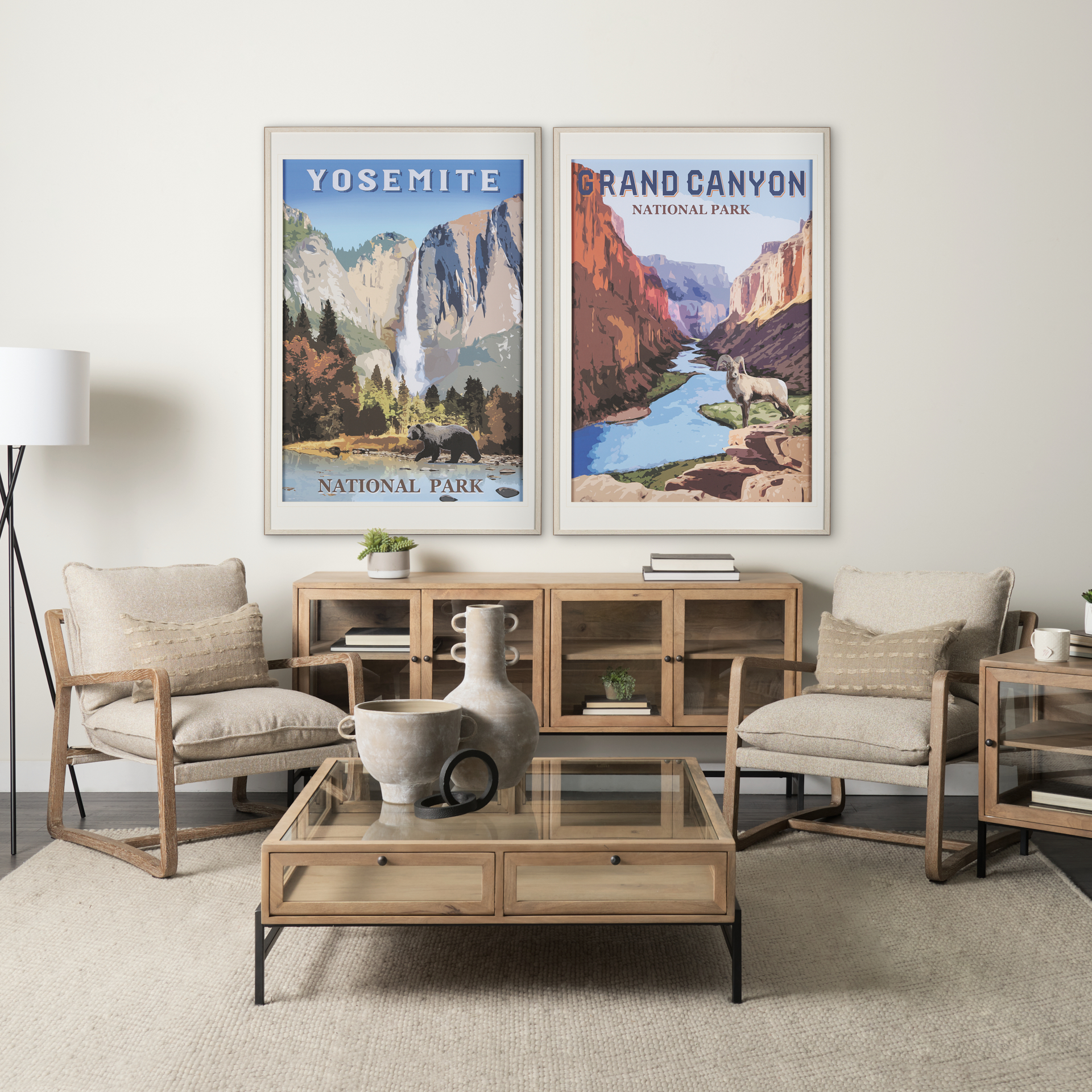 National Park -Yosemite by Mercana Studio a Framed Art Print Matted under Glass 2 National Park -Yosemite by Mercana Studio a Framed Art Print Matted under Glass - Image 2