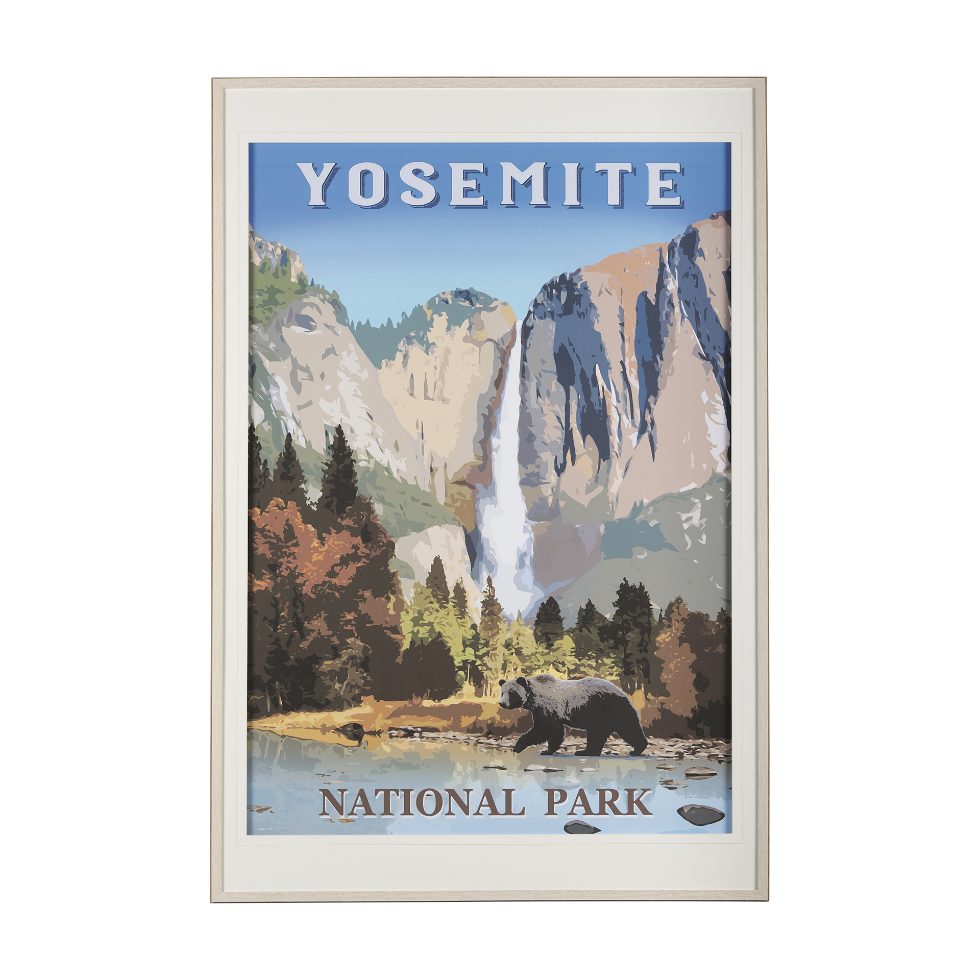 National Park -Yosemite by Mercana Studio a Framed Art Print Matted under Glass 1 National Park -Yosemite by Mercana Studio a Framed Art Print Matted under Glass