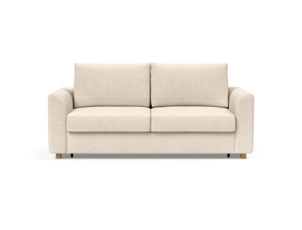 Neah Queen Size Sofa Bed With Curved Arms - Halifax Shell