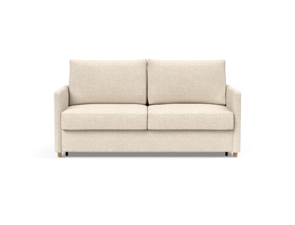 Neah Queen Size Sofa Bed With Slim Arms - Halifax Shell