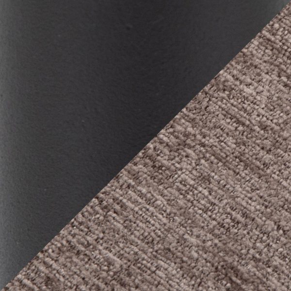 Neapolitan Brown Fabric Black Metal Contemporary Storage Bench 13