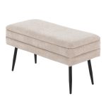 Neapolitan Light Brown Fabric Contemporary Storage Bench by LumiSource 26 Neapolitan Light Brown Fabric Contemporary Storage Bench by LumiSource