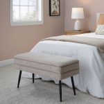 Neapolitan Light Brown Fabric Contemporary Storage Bench by LumiSource 21 Neapolitan Light Brown Fabric Contemporary Storage Bench by LumiSource