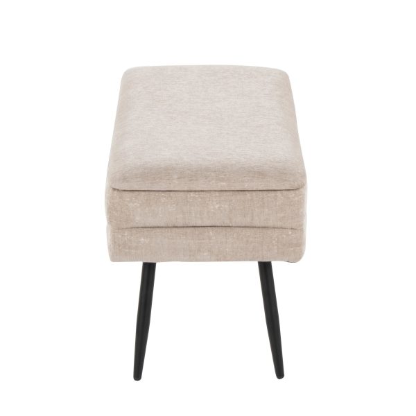 Neapolitan Light Brown Fabric Contemporary Storage Bench by LumiSource 9