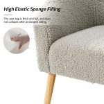 Nell Grey Boucle Barrel Accent Chair with Solid Wood Legs 10 Nell Grey Boucle Barrel Accent Chair with Solid Wood Legs