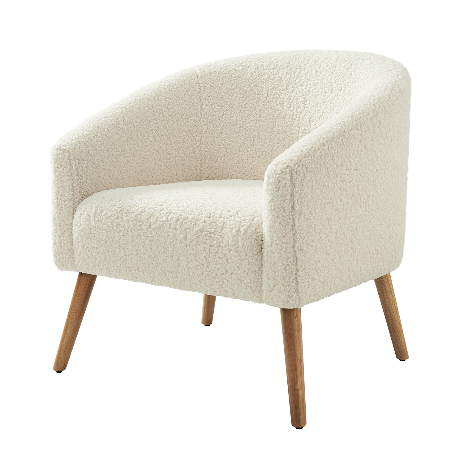 Nell Ivory Boucle Modern Barrel Accent Chair 2 Nell Ivory Boucle Modern Barrel Accent Chair - Image 2