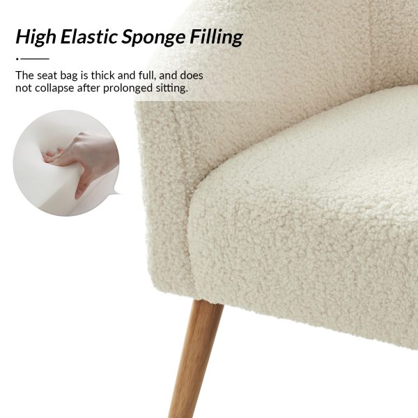 Nell Ivory Boucle Modern Barrel Accent Chair 4