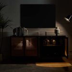 Nemo Black Rattan 4-Door LED Modern Farmhouse Sideboard 8 Nemo Black Rattan 4-Door LED Modern Farmhouse Sideboard