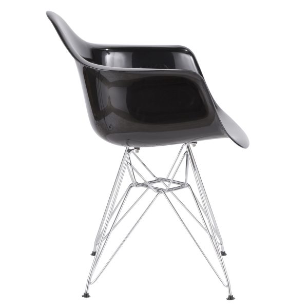 Neo Flair Black Chrome Contemporary Accent Chair 1
