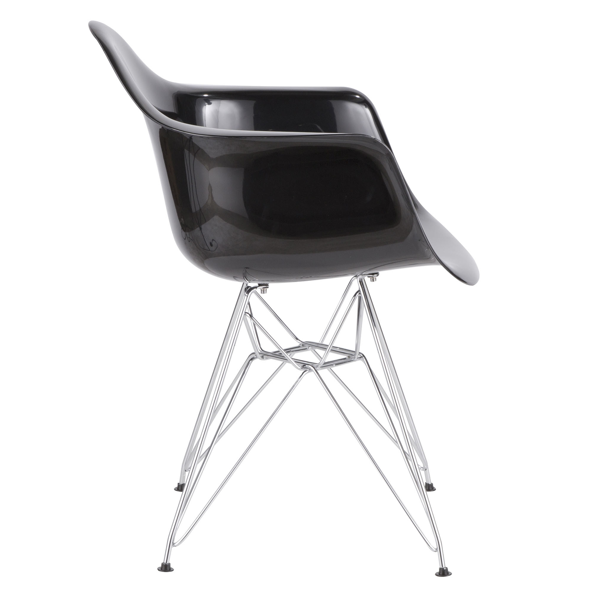 Neo Flair Black Chrome Contemporary Accent Chair 2 Neo Flair Black Chrome Contemporary Accent Chair - Image 2