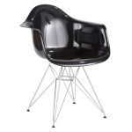 Neo Flair Black Chrome Contemporary Accent Chair 8 Neo Flair Black Chrome Contemporary Accent Chair