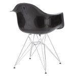 Neo Flair Black Chrome Contemporary Accent Chair 10 Neo Flair Black Chrome Contemporary Accent Chair