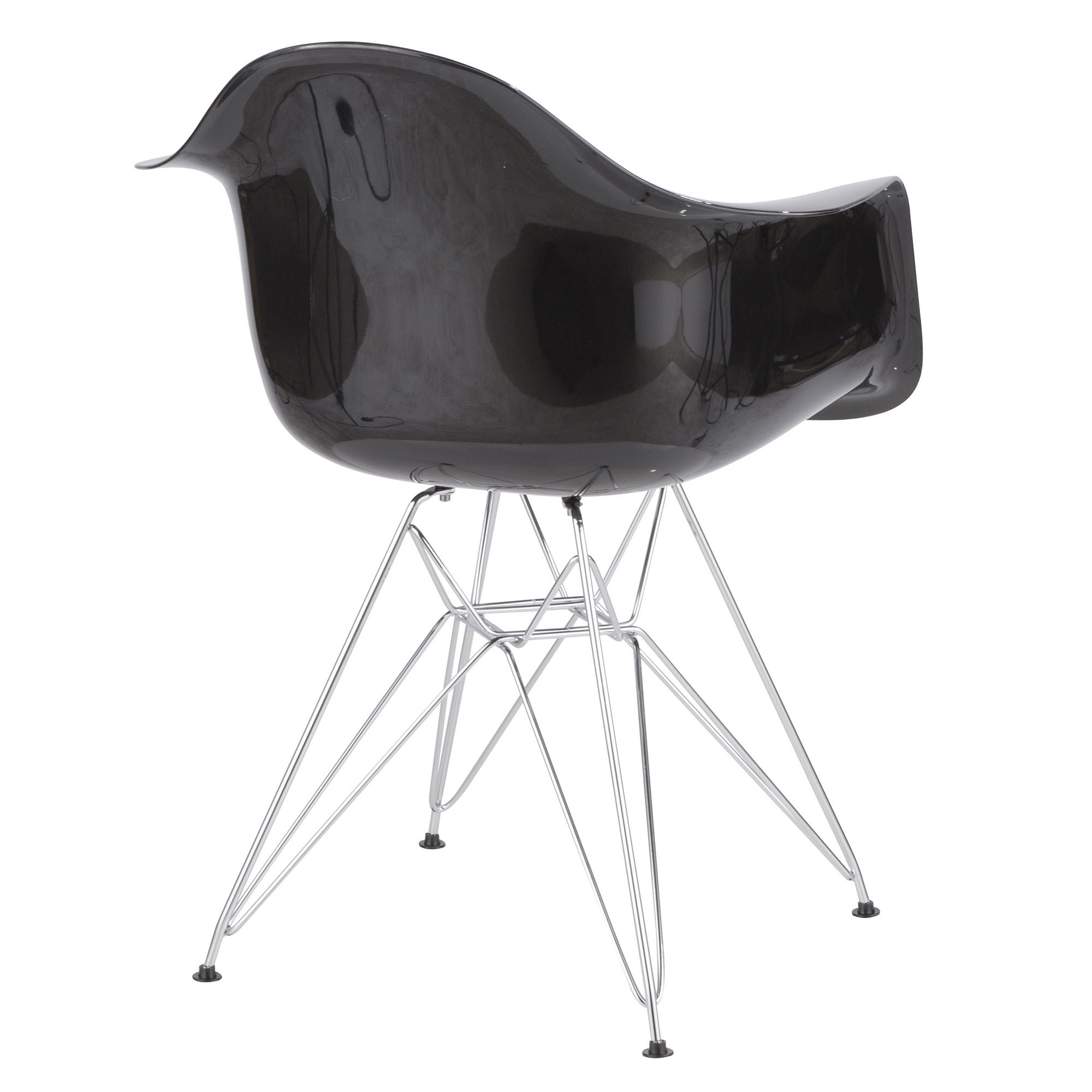 Neo Flair Black Chrome Contemporary Accent Chair 3 Neo Flair Black Chrome Contemporary Accent Chair - Image 3