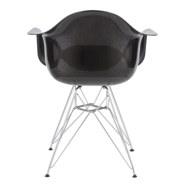Neo Flair Black Chrome Contemporary Accent Chair 3
