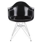 Neo Flair Black Chrome Contemporary Accent Chair 12 Neo Flair Black Chrome Contemporary Accent Chair