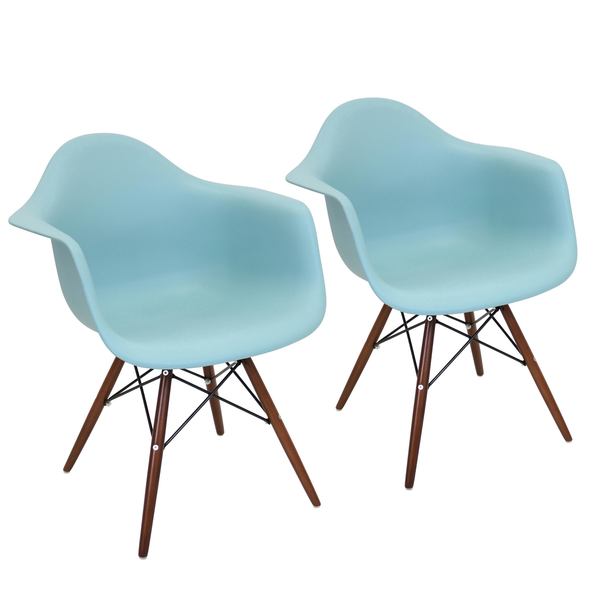 Neo Flair Sea Green Modern Chairs (Set of 2) 4 Neo Flair Sea Green Modern Chairs (Set of 2) - Image 4