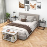 Modern Black Nesting Coffee Table with Storage (Set of 3)