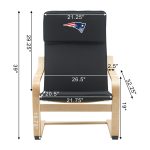 New England Patriots Embroidered Birch Bentwood Accent Chair