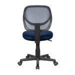 New England Patriots Navy Armless Adjustable Height Task Chair