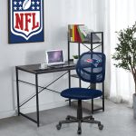 New England Patriots Navy Armless Adjustable Height Task Chair