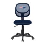 New England Patriots Navy Armless Adjustable Height Task Chair