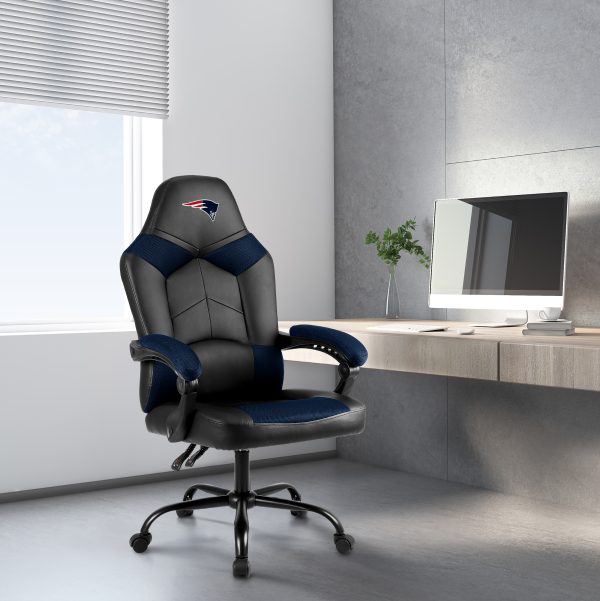 New England Patriots Oversized Embroidered Gaming Office Chair 1
