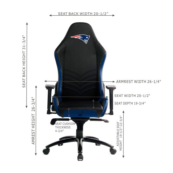 New England Patriots Pro Series Embroidered Gaming Chair 3