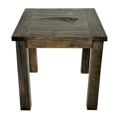 New England Patriots Reclaimed Pine Side Table NFL Licensed