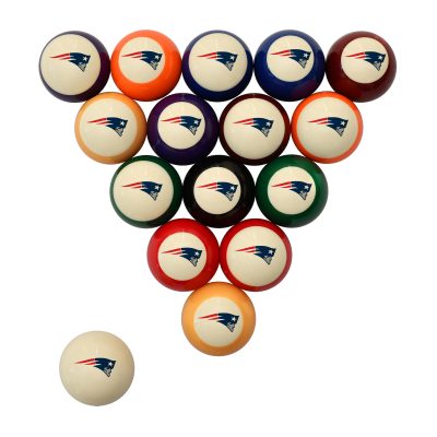 New England Patriots Retro Polyester Billiard Ball Set Officially Licensed
