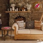New Jersey Devils Oak Barrel Clock 6 New Jersey Devils Oak Barrel Clock