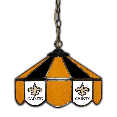 New Orleans Saints 14 inch Handcrafted Stained Glass Pub Lamp