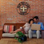 New Orleans Saints 24 inch Wrought Iron Wall Art