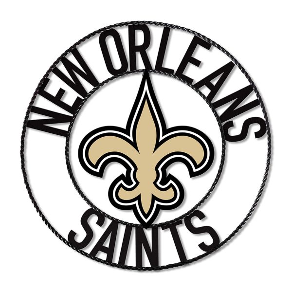 New Orleans Saints 24 inch Wrought Iron Wall Art 3