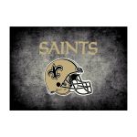 New Orleans Saints 6x8 Distressed Area Rug Team Logo NFL